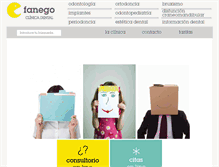 Tablet Screenshot of fanegoclinicadental.com